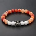 thumbnail image 1 of RSAMD Fashion Men's Women' s Natural Lava Stone Owl 8MM Beads Charm Bracelets Jewelry-505-55, 1 of 3