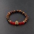 thumbnail image 1 of RSAMD Fashion Women 8MM White Turquoise Lava Beads Buddha Head Men Charm Bracelets-523-1-K, 1 of 2