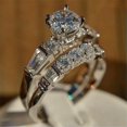 thumbnail image 1 of RSAMD Fashion Women Crystal Ring Set Wedding Bridal Jewelry Gift Size 5-11-9-#8, 1 of 4