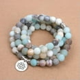 thumbnail image 1 of RSAMD Fashion Women Matte Amazonite Beads Lotus Buddha Yoga Bracelet 108 Mala Necklace-Matte Amazonite, 1 of 2
