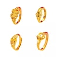 thumbnail image 1 of RSAMD Gold Plated Women's Open Adjustable Ring Lucky Transfer Flower Finger RinJO-A12, 1 of 9