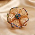 thumbnail image 1 of RSAMD Indian Big Flower Open Ring Luxury Inlaid Zircon Fashion Jewelry Gift for Women-Colorful, 1 of 8