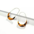 thumbnail image 1 of RSAMD Leopard Acrylic Tortoise Shell Crescenr Moon Hoop Earrings Statement Threaders-Leopard, 1 of 9