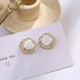 thumbnail image 1 of RSAMD Luxury White Multi-Layered Pearl Diamond Earrings Fashion Jewelry Gift for Women-C, 1 of 9