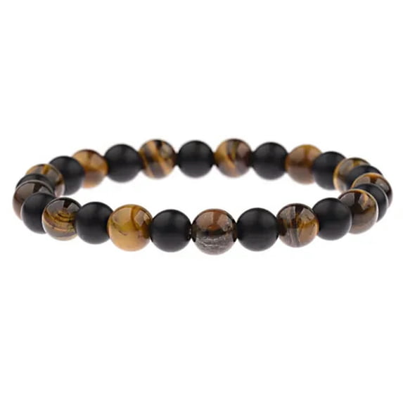 RSAMD Men's Bracelets Tigers Eye Hematite Onyx Gemstone Beaded Bracelets Jewelry Gift-8#