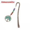 thumbnail image 1 of RSAMD Natural Crystal Spiritual Bookmark Gravel Stone Tree of Life Chakra Beads Gift-Amazonite, 1 of 5