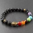 thumbnail image 1 of RSAMD Natural Gemstone Beads Buddha Head Beaded Men Womens Lava Bead Handmade Bracelet-218, 1 of 2