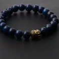 thumbnail image 1 of RSAMD Natural Gemstone Beads Buddha Head Beaded Men Womens Lava Bead Handmade Bracelet-504-10, 1 of 2