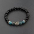 thumbnail image 1 of RSAMD Natural Gemstone Beads Buddha Head Beaded Men Womens Lava Bead Handmade Bracelet-505-17, 1 of 3
