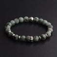 thumbnail image 1 of RSAMD Natural Gemstone Beads Buddha Head Beaded Men Womens Lava Bead Handmade Bracelet-569-2, 1 of 2