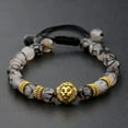 thumbnail image 1 of RSAMD Natural Gemstone Beads Buddha Head Beaded Men Womens Lava Bead Handmade Bracelet-K002-1, 1 of 2