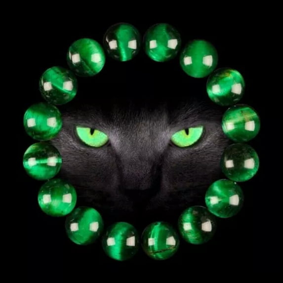 RSAMD Natural Red Tiger Eye Stone Bracelet Man Women 6/8/10mm 5A Beads Round Bracelets-2Green tiger eye-6mm Beads