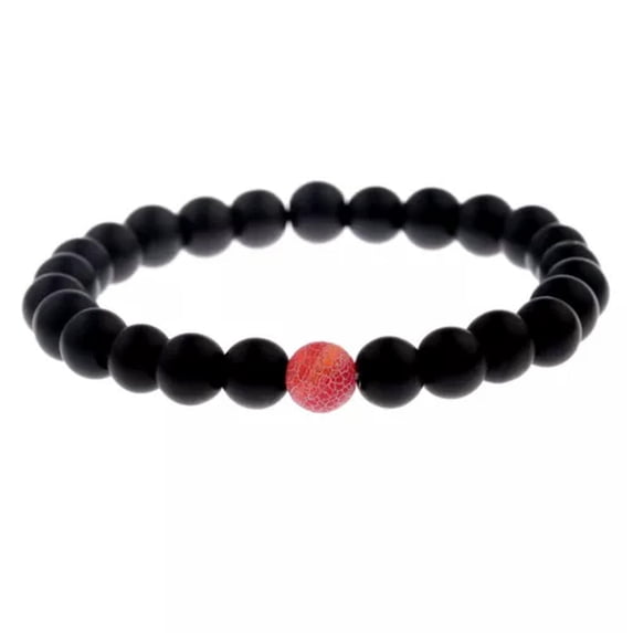 RSAMD Natural Stone Men Bracelet 7 Chakra Wood Beads Jewelry Elastic Bangle Bracelets-242-B7