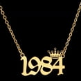 thumbnail image 1 of RSAMD Personalize Year Number Necklaces for Women Custom Year 1986 1993 1999 2003 2019-1984, 1 of 9