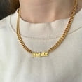 thumbnail image 1 of RSAMD Personalized Gothic Old English Custom Name Cuban Link Chain Necklace-3mm Silver-20-Leave us message, 1 of 9