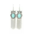 thumbnail image 1 of RSAMD Tibetan Silver Vintage Turquoise Women Fashion Jewelry Dangle Earrings Best Gift-3362-Owl, 1 of 2