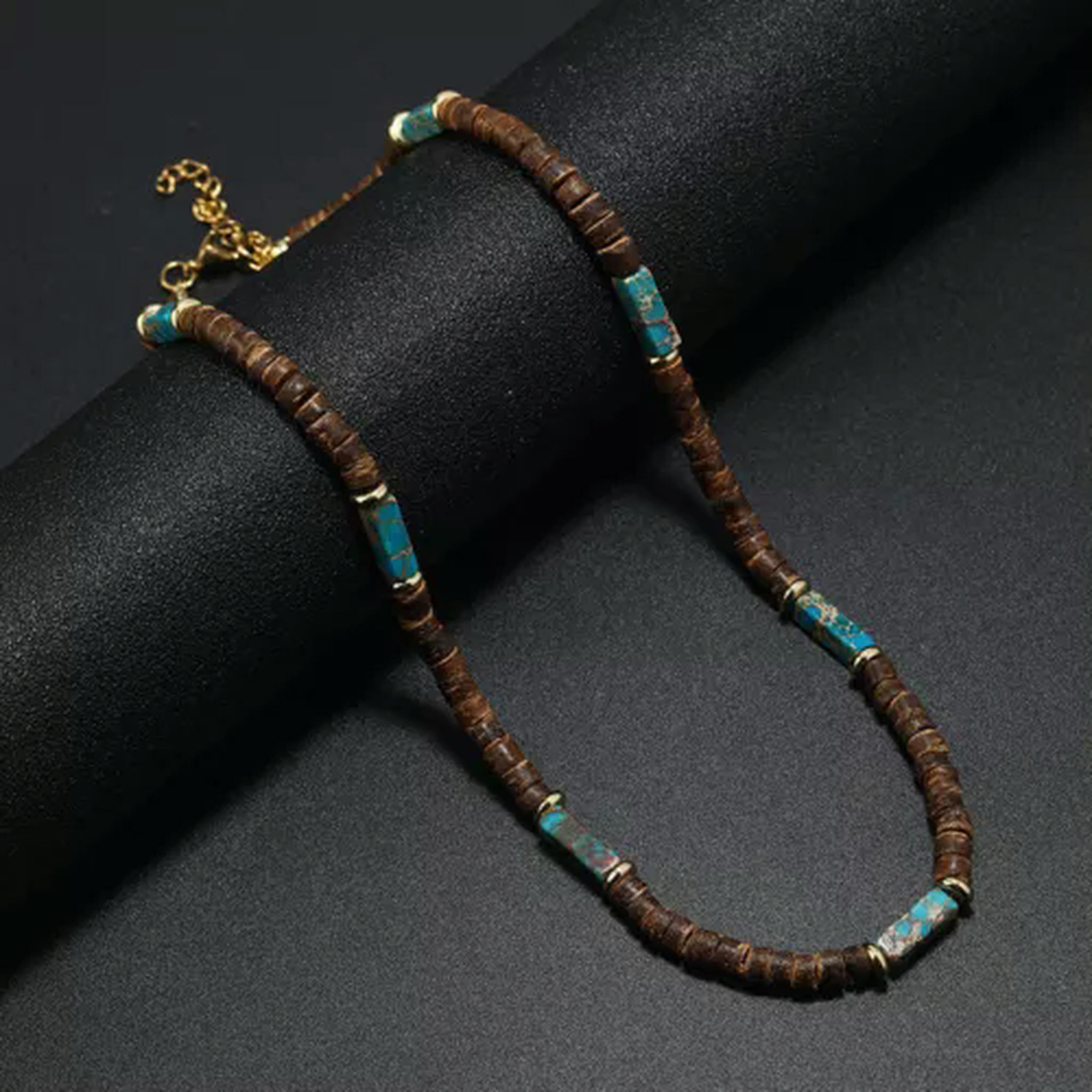 Bohemian Wooden Bead Shell Necklace – Handmade Resin Pendant For Women - View #2