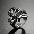 thumbnail image 1 of RSAMD Vintage Mens Silver Stainless Steel Gothic Punk Biker Rings Jewelry lots Sz8-15-10-#31, 1 of 9