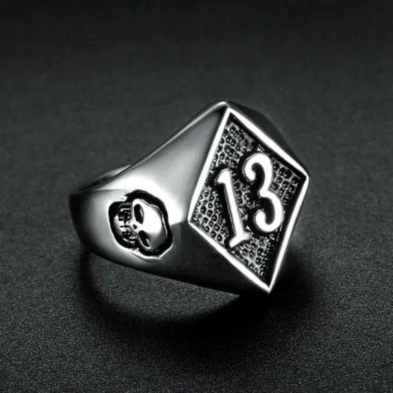 RSAMD Vintage Mens Silver Stainless Steel Gothic Punk Biker Rings Jewelry lots Sz8-15-10-#6