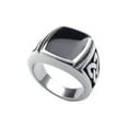 thumbnail image 1 of RSAMD Vintage Mens Silver Stainless Steel Gothic Punk Biker Rings Jewelry lots Sz8-15-12-#5, 1 of 2