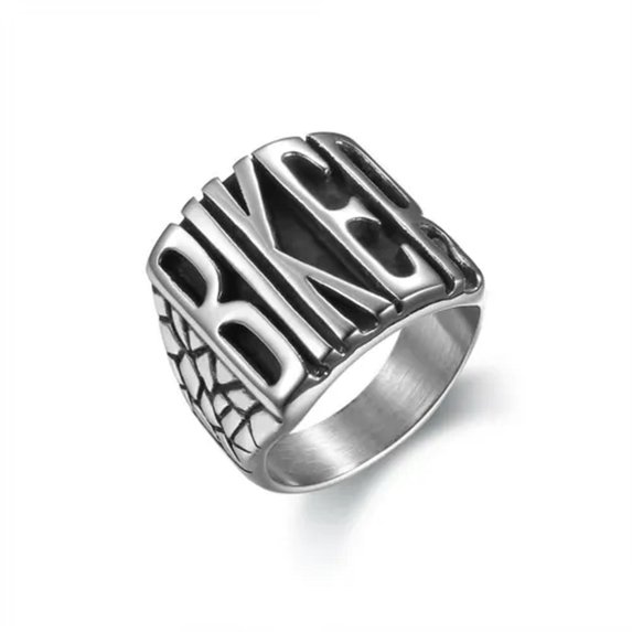 RSAMD Vintage Mens Silver Stainless Steel Gothic Punk Biker Rings Jewelry lots Sz8-15-15-#21