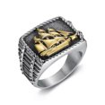 thumbnail image 1 of RSAMD Vintage Mens Silver Stainless Steel Gothic Viking Skull Biker Rings Jewelry 7-15-11-#28-Gold, 1 of 9