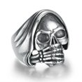 thumbnail image 1 of RSAMD Vintage Mens Silver Stainless Steel Gothic Viking Skull Biker Rings Jewelry 7-15-15-#41, 1 of 9
