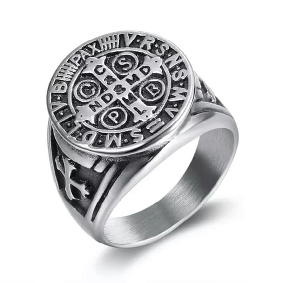 RSAMD Vintage Mens Silver Stainless Steel Gothic Viking Skull Biker Rings Jewelry 7-15-15-#44