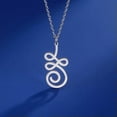 thumbnail image 1 of RSAMD Vintage Unalome Necklace OM Sanskrit Symbol Lotus Hinduism Amulet Jewelry-F steel color, 1 of 9
