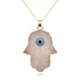 thumbnail image 1 of RSAMD Wholesale Evil Eye Necklace Turkish Blue Eye Pendant Clavicle Women Jewelry 2024-34-White Hamsa Evil Eye, 1 of 9
