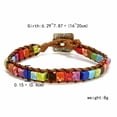 thumbnail image 1 of RSAMD Wholesale Women 7 Chakra Natural Stone Braided Bead Bracelet Wrap Bangle Jewelry-4mm Square-7 chakra Stone, 1 of 9
