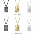 thumbnail image 1 of RSAMD Wicca Tarot Card Necklace Shadowscapes Major Arcana Pagan Vintage Wiccan Jewelry-Box Chain-Black-Death-23.62''(60cm), 1 of 9