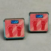 RSAMD Wood Sport Studs Boxing Glove Heart Baseball Round Basketball Football Earrings-#7