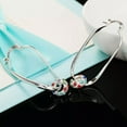 thumbnail image 1 of RSAMD gorgeous 925 sterling Silver Charms Earrings colors crystal for women wedding, 1 of 4
