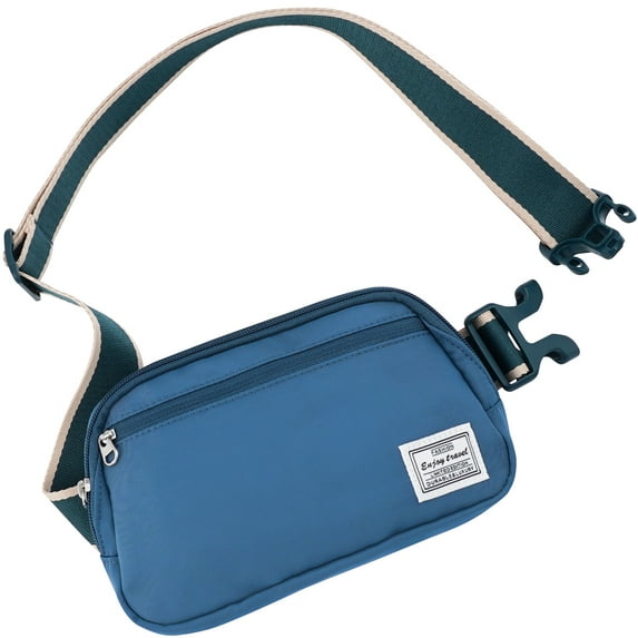 RSAquar Belt Bag Fanny Packs for Women and Men with Adjustable Waist and Crossbody Strap for Walking, Hiking, Running Workouts, and Daily Travel, Cute Designer Fashion, Blue