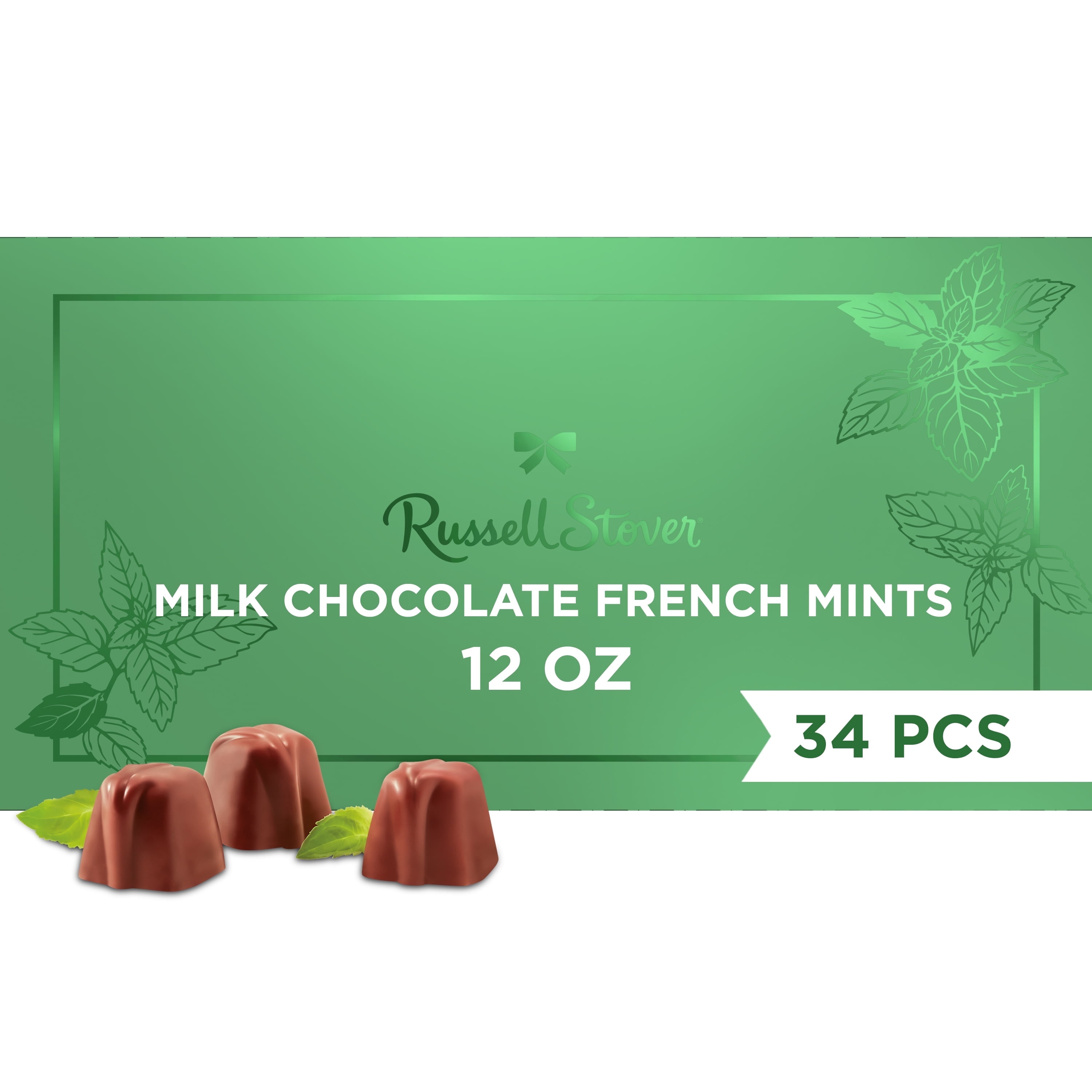 RUSSELL STOVER Milk Chocolate French Mints Candy Gift Box, 12 oz.