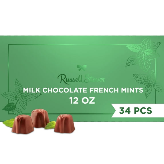 RUSSELL STOVER Milk Chocolate French Mints Candy Gift Box, 12 oz. NEW BOX