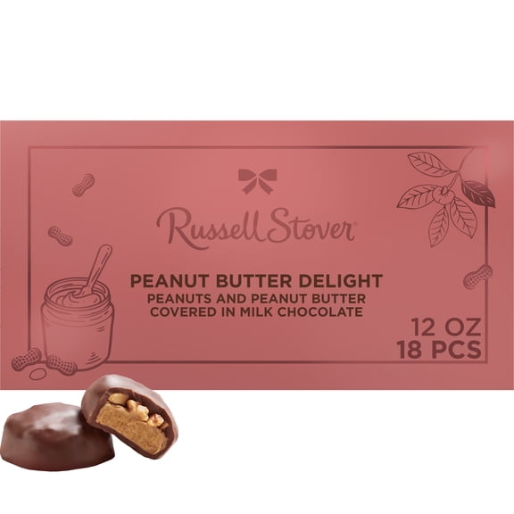 RUSSELL STOVER Milk Chocolate Peanut Butter Delight Candy Gift Box, 12 oz.