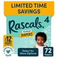 thumbnail image 1 of Rascals Premium Absorbent Baby Diapers Size 4, 72 Count, 1 of 15