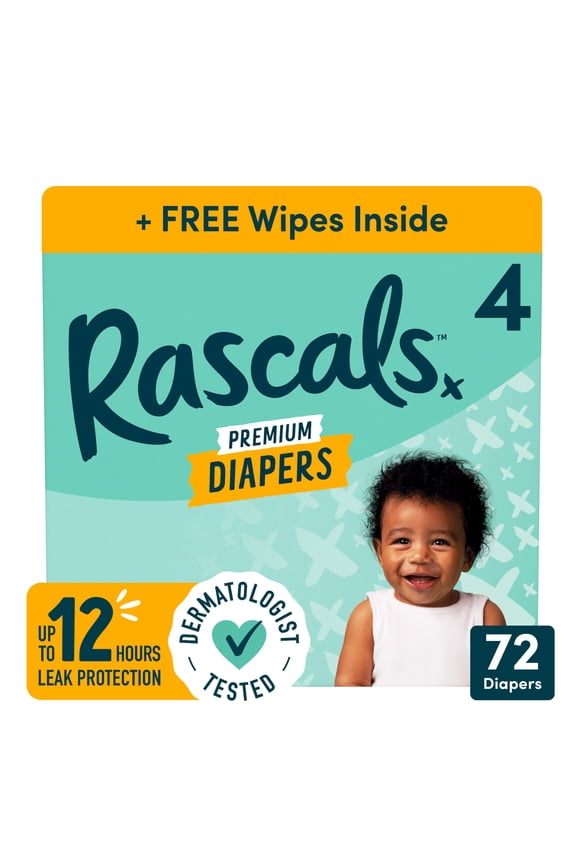 Premium Absorbent Baby Diapers Size 4, 72 Count