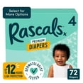 thumbnail image 1 of Rascals Premium Absorbent Baby Diapers Size 4, 72 Count, 1 of 10