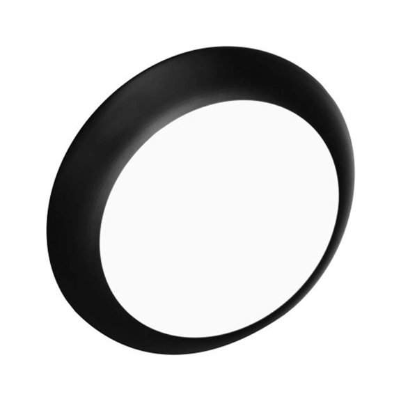 RSD 5/6-inch Selectable LED Round Surface Mount Downlight - Black Finish