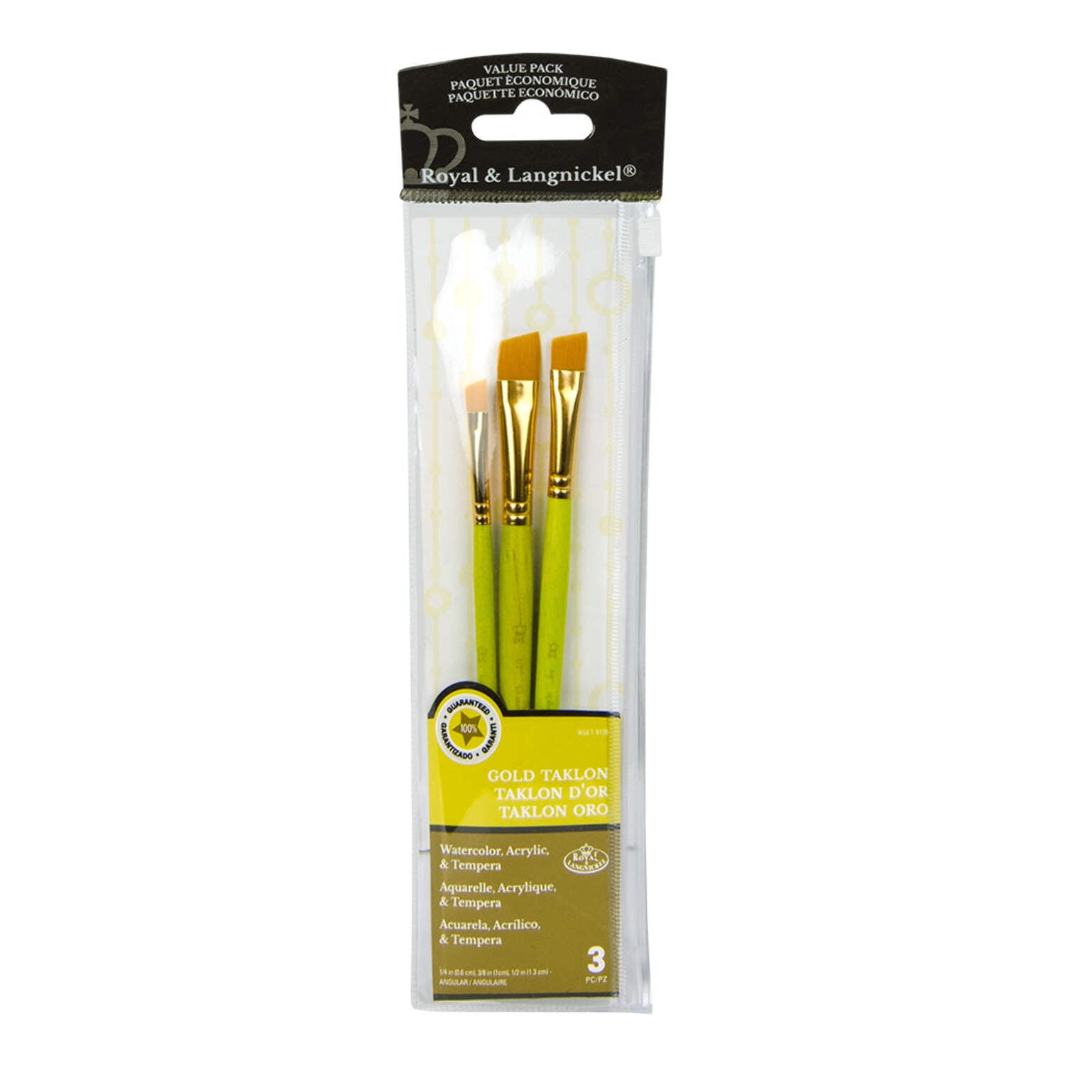 Royal & Langnickel Pinsel Set – 7-teilig, Golden Taklon, Für Acryl & Aquarell, Gemischte Formen