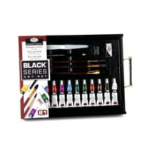 Royal & Langnickel Essentials - 21pc Clear Pallet Black Series Watercolor Art Set
