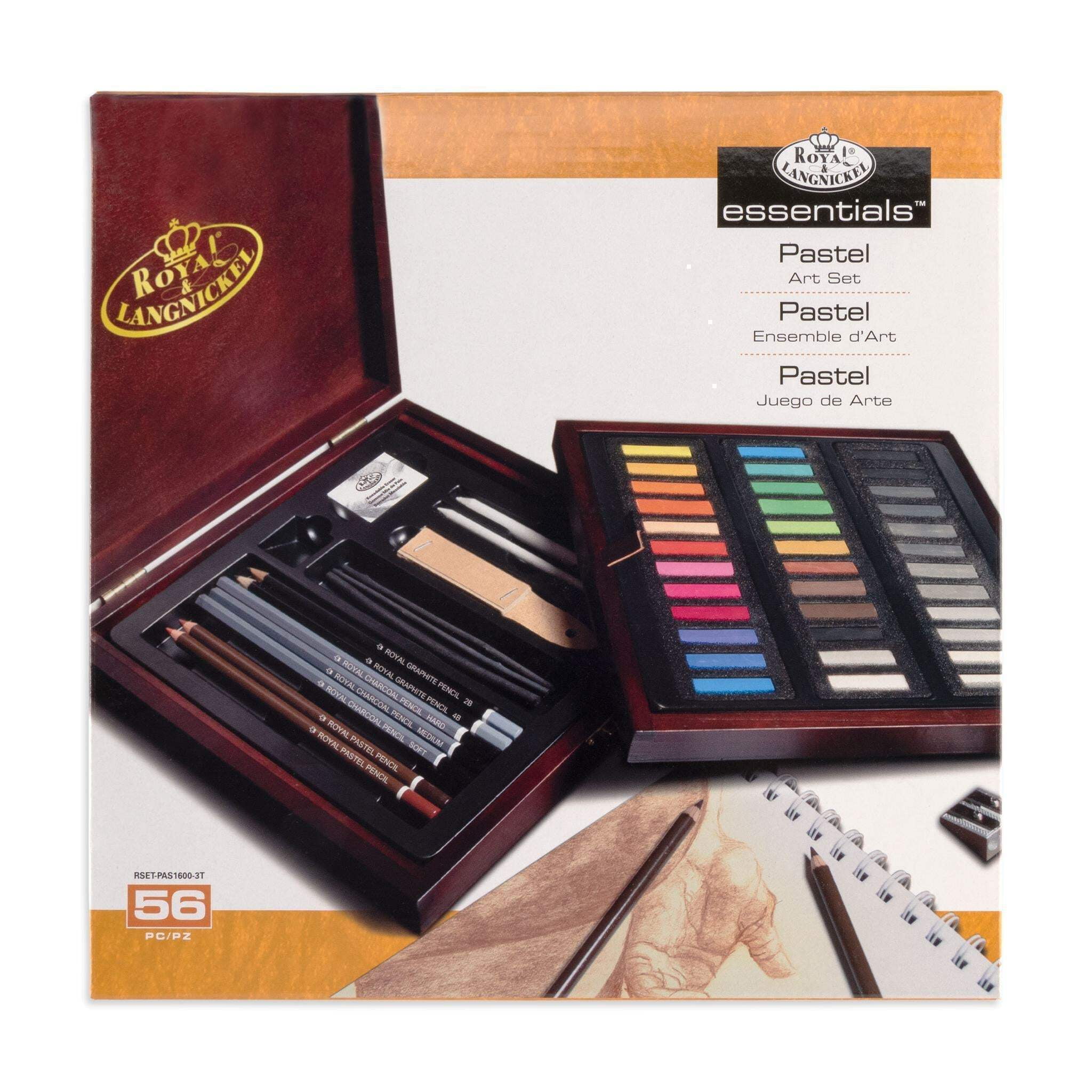 Royal & Langnickel Essentials™ 56pc Pastel Travel Art Set