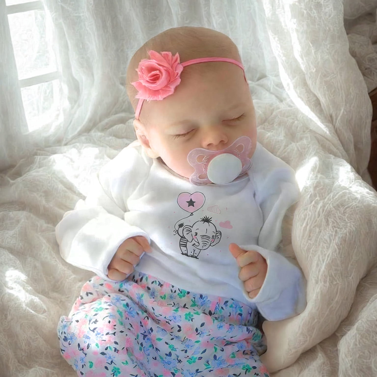 RSG 17 Inch Reborn Baby Dolls Lifelike Real Life Newborn Baby Soft Cloth Body Toys For Kids 3+