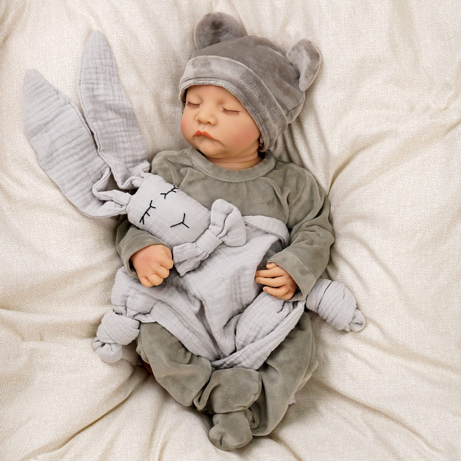 RSG 17 inch Reborn Baby Dolls Soft Cloth Body Realistic Newborn Baby