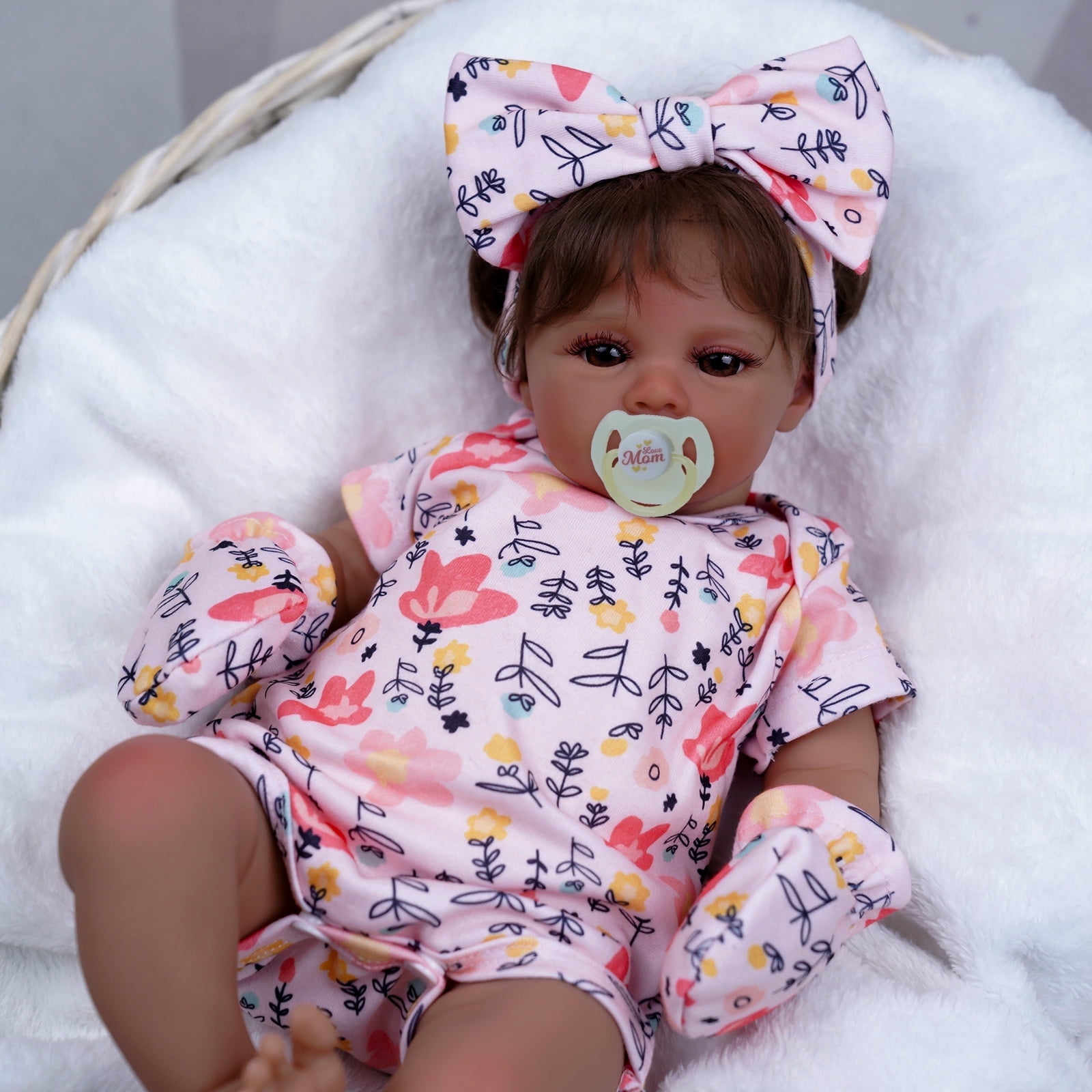 RSG 20 Inch Reborn Baby Dolls Black, Lifelike Soft Body Realistic