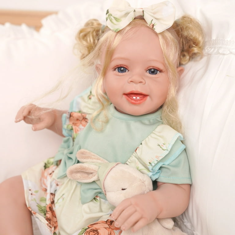 RSG 20 Inches Lifelike Reborn Baby Dolls Realistic Newborn Baby Dolls Smiling Reborn Baby Girl Doll That Look Real for Kids