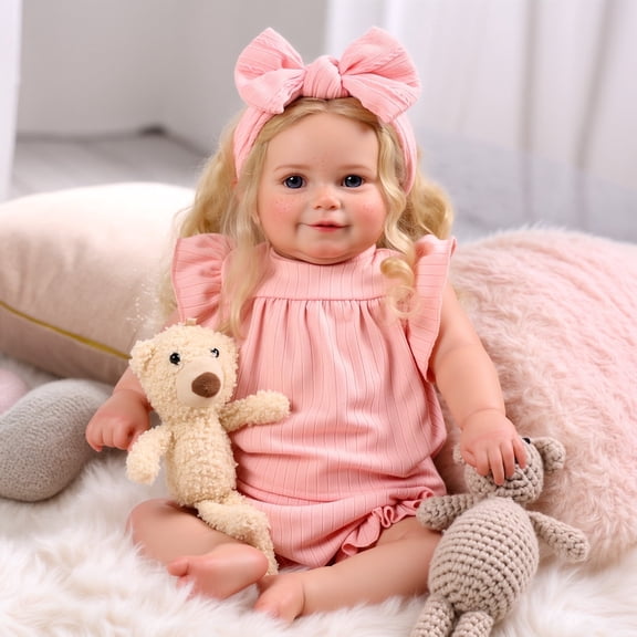 RSG Lifelike Reborn Baby Dolls Soft Cloth Body 20-Inch Feeling Adorable Playful Real Life Baby Dolls with Gift Box for Kids Age 3 +